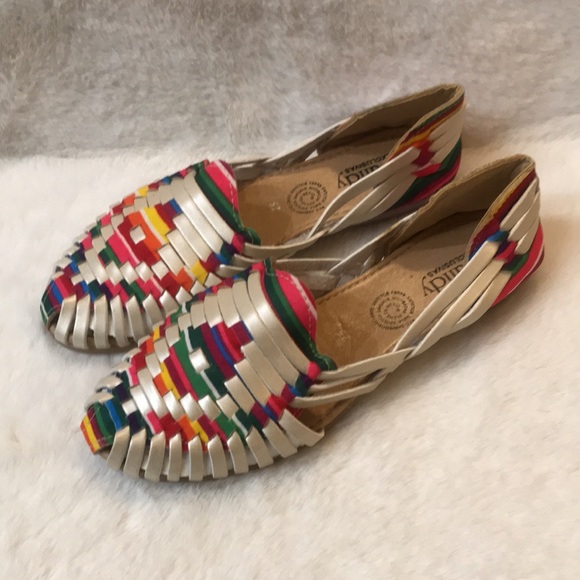 Sandy Exclusivas Womenś Multicolor Huarache Sandals Size 8.5 - Picture 1 of 14